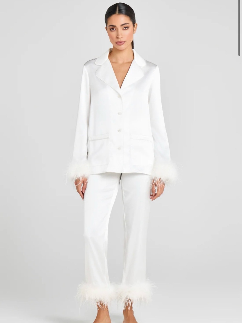 NADINE MERABI DARCIE WHITE PAJAMAS XS
